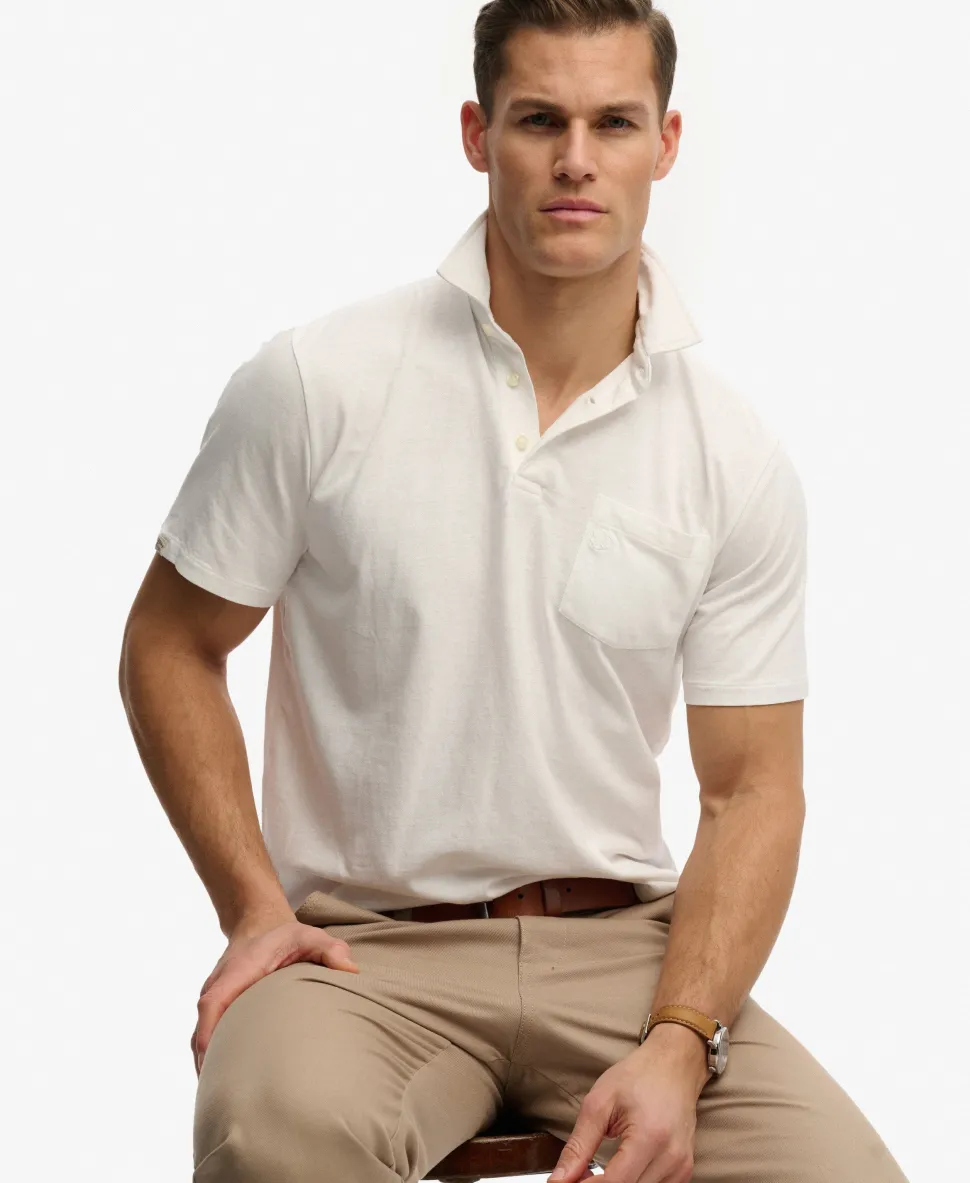 Classic Cotton Linen Polo Shirt