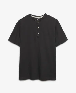 Classic Cotton Linen Short Sleeve Henley T-shirt
