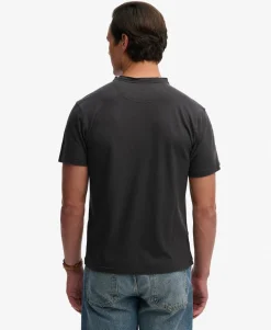 Classic Cotton Linen Short Sleeve Henley T-shirt