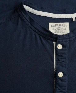 Classic Cotton Linen Short Sleeve Henley T-shirt