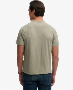 Classic Cotton Linen Short Sleeve Henley T-shirt
