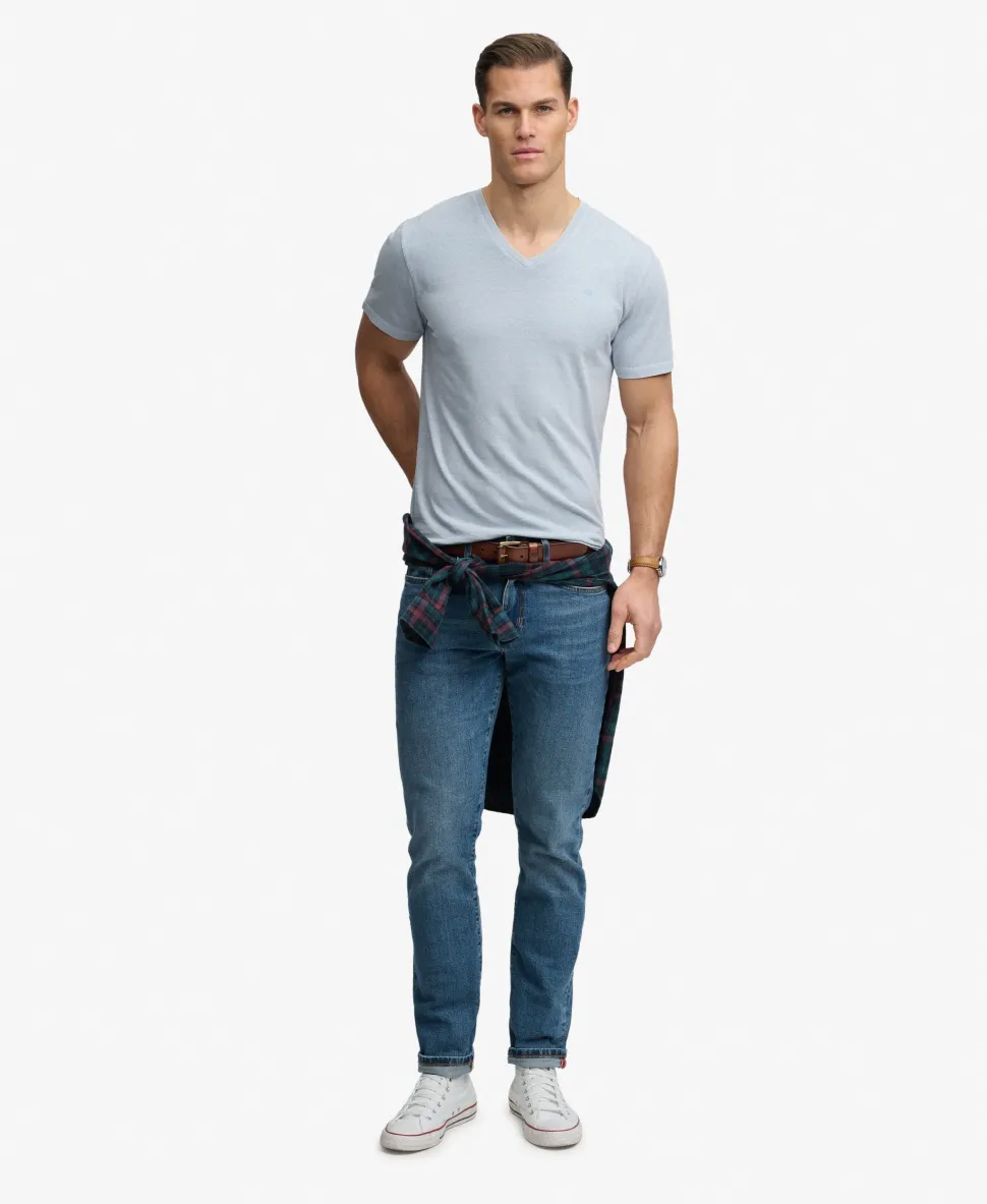 Classic Cotton Linen V-Neckline T-Shirt