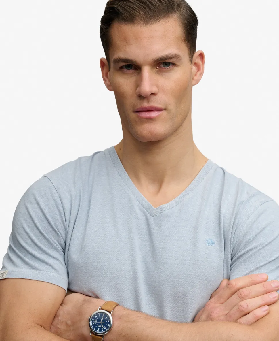 Classic Cotton Linen V-Neckline T-Shirt