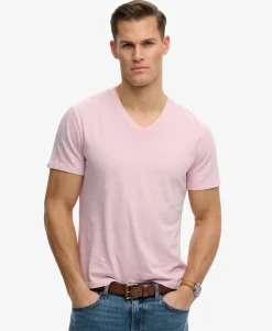 Classic Cotton Linen V-Neckline T-Shirt
