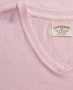 Classic Cotton Linen V-Neckline T-Shirt