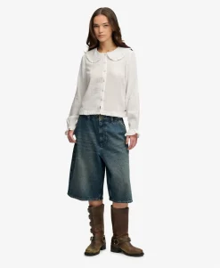Collared Long Sleeve Top