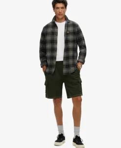 Contrast Stitch Cargo Shorts