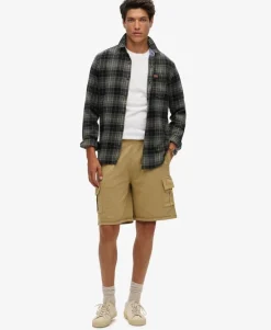Contrast Stitch Cargo Shorts
