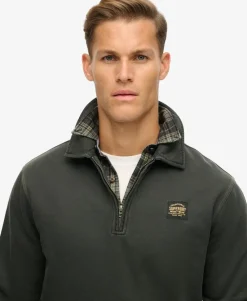 Contrast Stitch Half Zip Sweatshirt