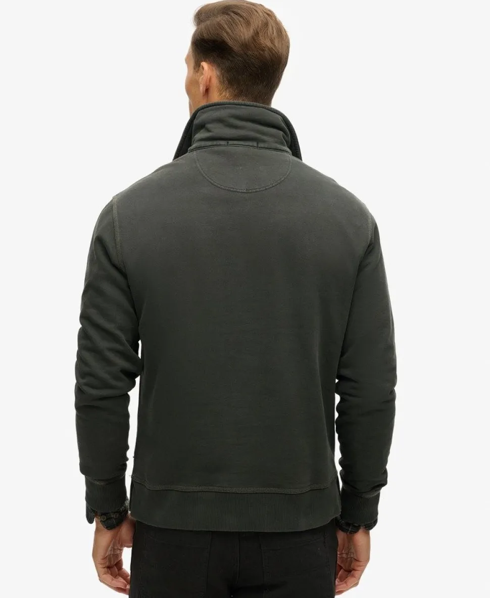 Contrast Stitch Half Zip Sweatshirt