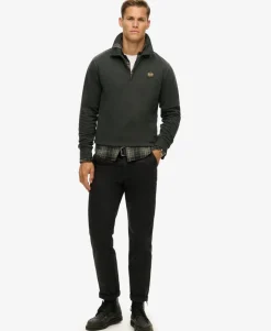 Contrast Stitch Half Zip Sweatshirt