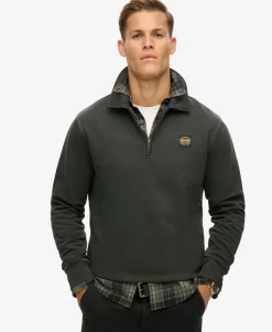 Contrast Stitch Half Zip Sweatshirt