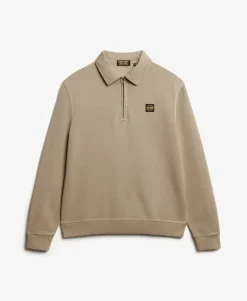 Contrast Stitch Half Zip Sweatshirt