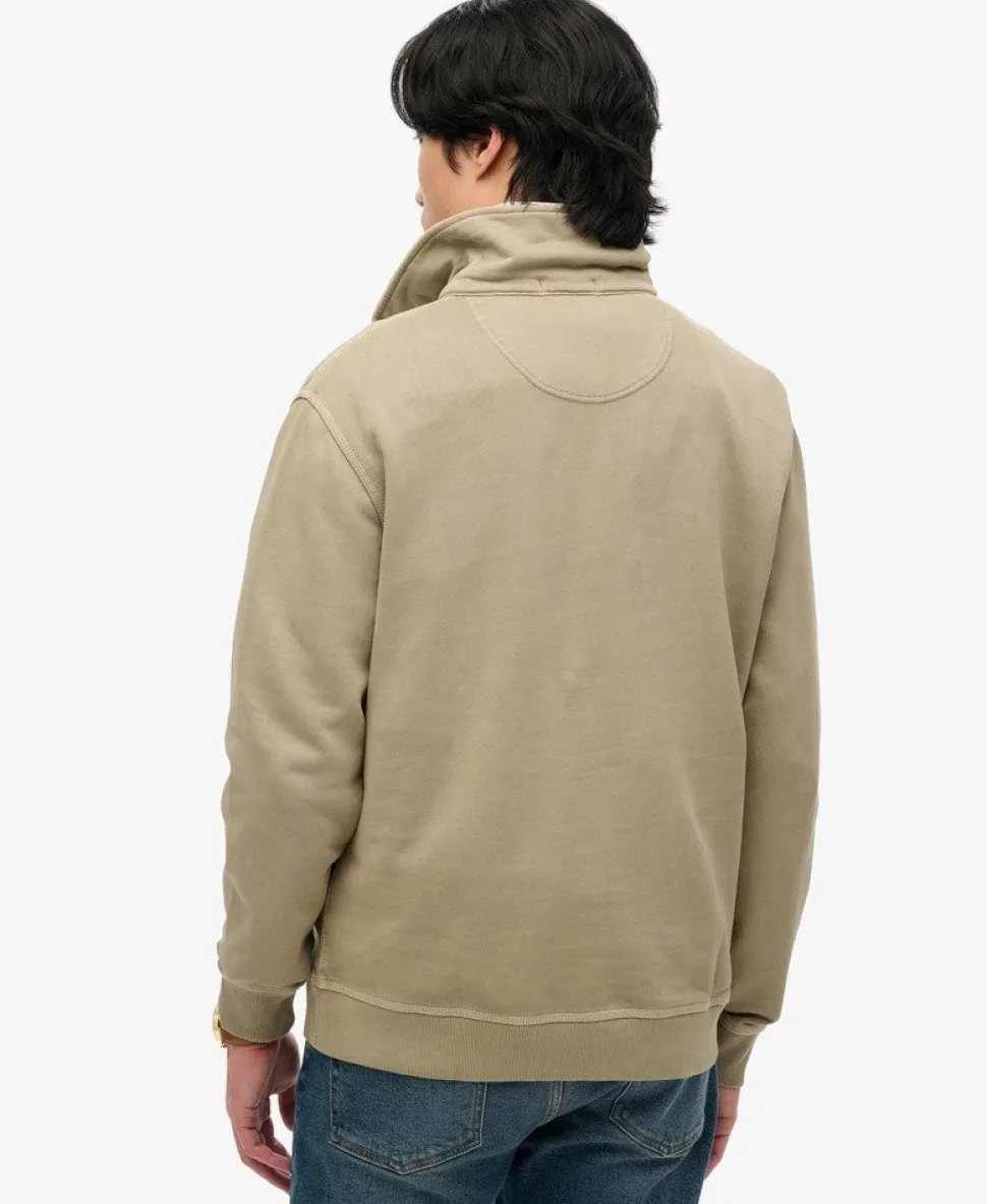 Contrast Stitch Half Zip Sweatshirt