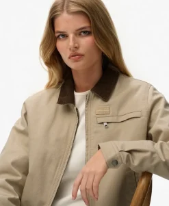 Cord Collar Quilt Ranch Jacket