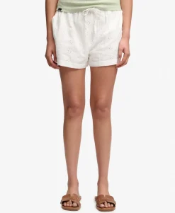 Cotton Broderie Beach Shorts