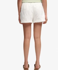 Cotton Broderie Beach Shorts