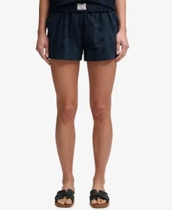 Cotton Broderie Beach Shorts