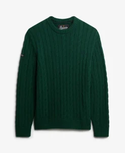 Cotton Cable Knit Crew Jumper