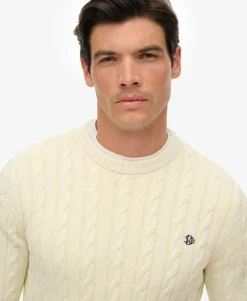 Cotton Cable Knit Crew Jumper