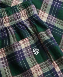 Cotton Check Elastic Shorts