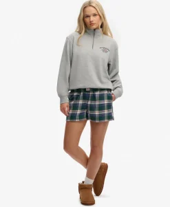 Cotton Check Elastic Shorts