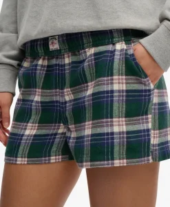 Cotton Check Elastic Shorts