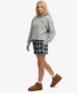 Cotton Check Elastic Shorts