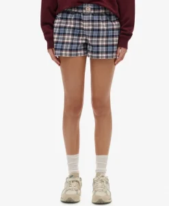 Cotton Check Elastic Shorts