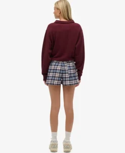 Cotton Check Elastic Shorts