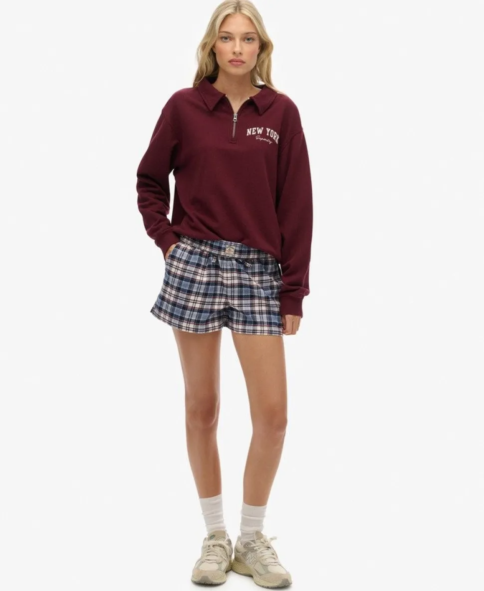Cotton Check Elastic Shorts