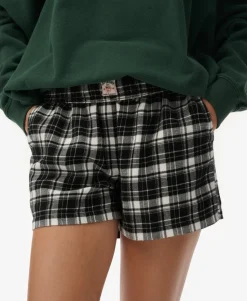 Cotton Check Elastic Shorts