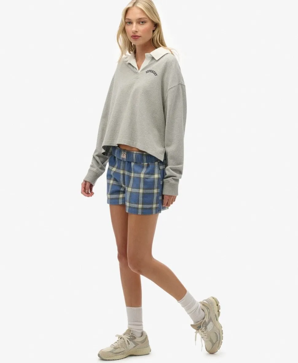 Cotton Check Elastic Shorts