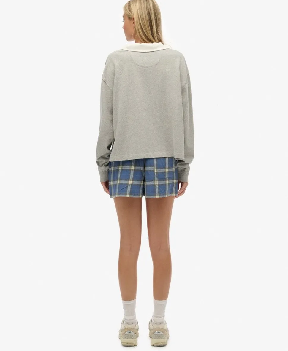 Cotton Check Elastic Shorts