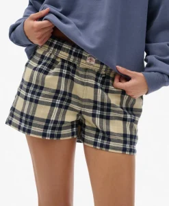 Cotton Check Elastic Shorts