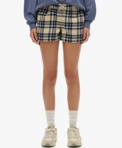 Cotton Check Elastic Shorts