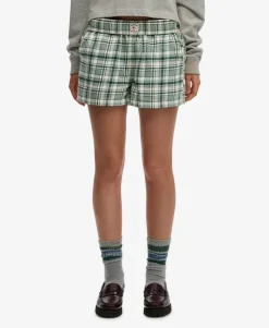 Cotton Check Elastic Shorts