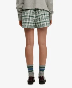 Cotton Check Elastic Shorts