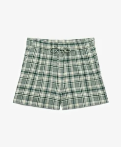 Cotton Check Elastic Shorts