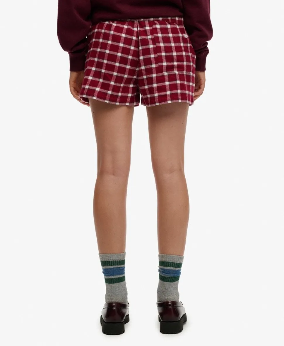 Cotton Check Elastic Shorts
