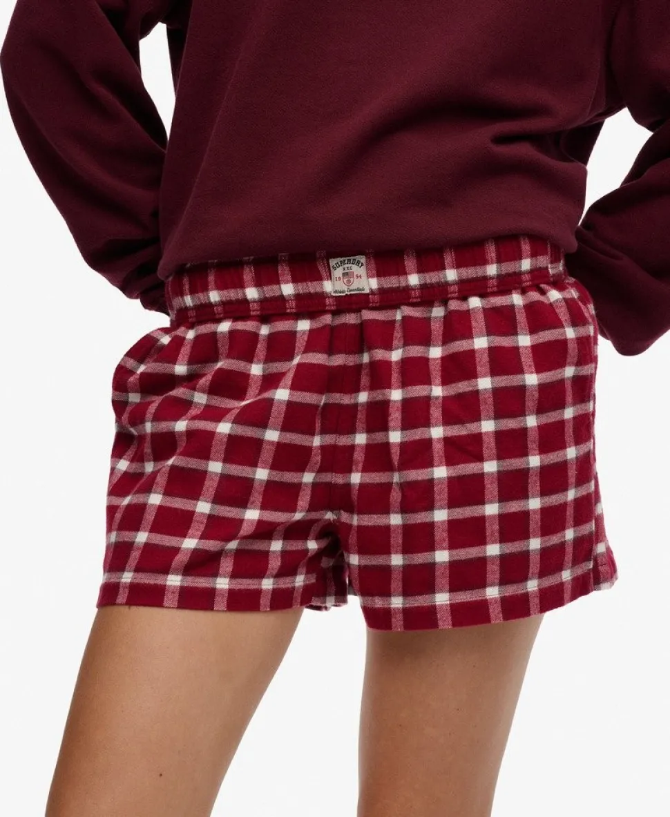 Cotton Check Elastic Shorts