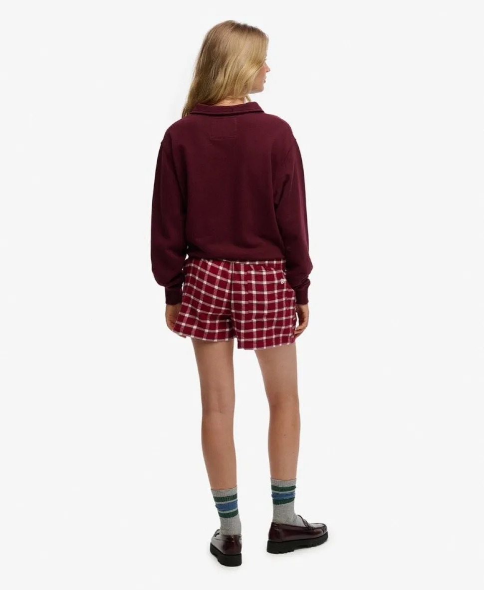 Cotton Check Elastic Shorts