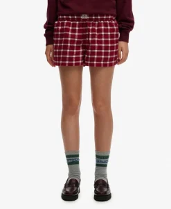 Cotton Check Elastic Shorts