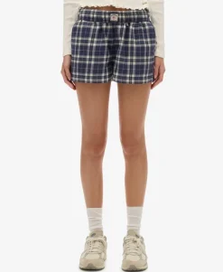 Cotton Check Elastic Shorts