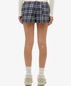 Cotton Check Elastic Shorts