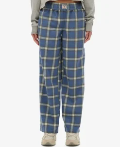 Cotton Check Elastic Trousers