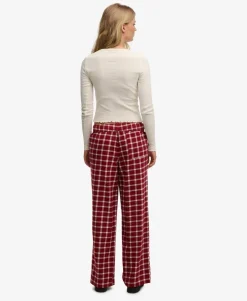 Cotton Check Elastic Trousers
