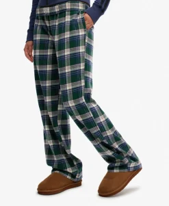 Cotton Check Elastic Trousers