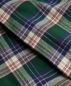 Cotton Check Elastic Trousers