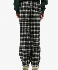 Cotton Check Elastic Trousers